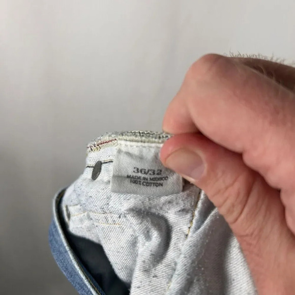 Polo Ralph Lauren Jeans Men's 36x32 Light Wash Blue Denim 100% Cotton Button Zip - Picture 13 of 13